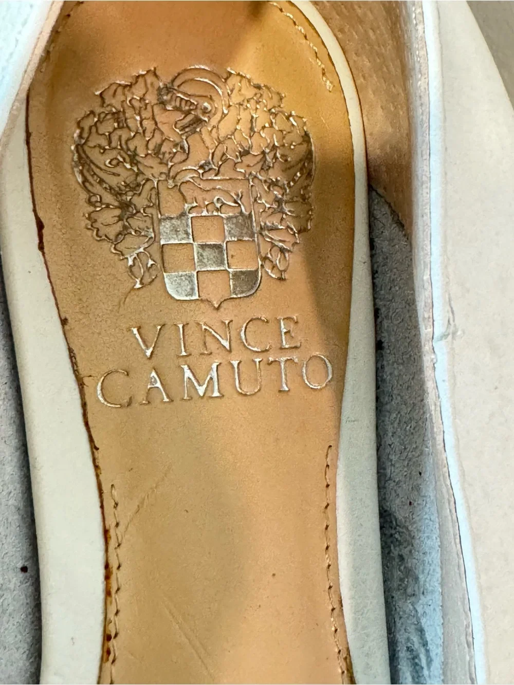 Vince Camuto White Pointed-Toe Leather Loafers